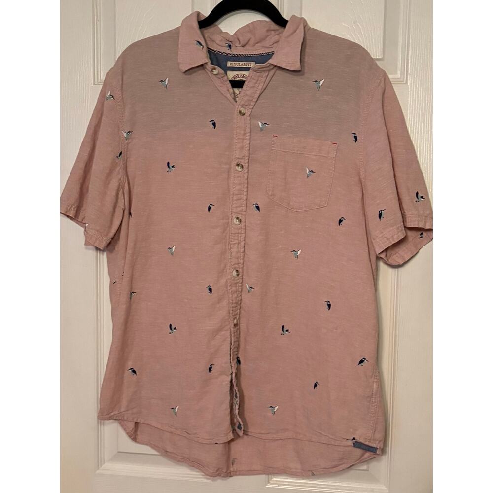 Fat Face‎ men’s shirt pink bird size XL regular